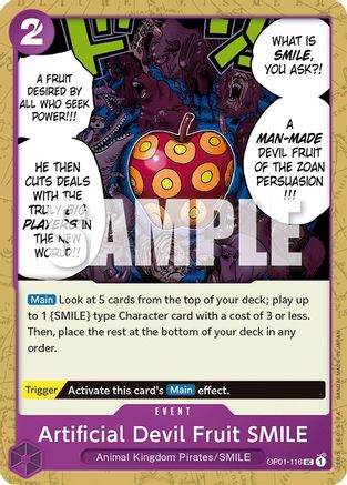 Artificial Devil Fruit SMILE (OP01-116) - Romance Dawn - for just $0.08! 