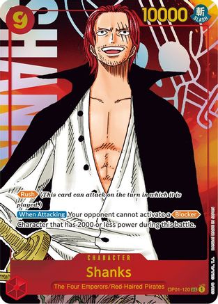 Shanks (Parallel) (OP01-120) - Romance Dawn Foil - for just $49.75! 