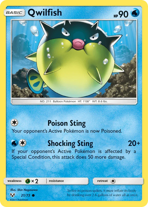 Qwilfish (21/73) [Sun & Moon: Shining Legends] - for just $0.10! 