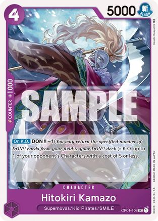 Hitokiri Kamazo (OP01-108) - Romance Dawn - for just $0.08! 