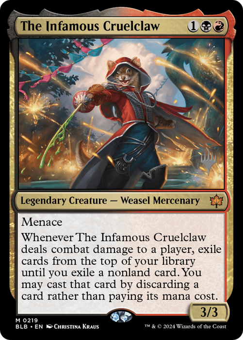 The Infamous Cruelclaw (PPBLB-219) - Bloomburrow Promos - for just $0.47! 