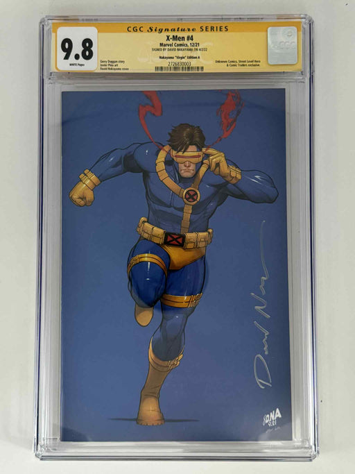 [Signed by David Nakayama] X-Men #4 CGC 9.8 Yellow Label Exclusive Virgin Color Bleed Var - for just $175! 