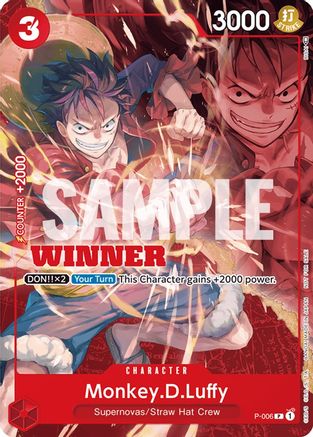 Monkey.D.Luffy - P-006 (Winner Pack Vol. 1) (P-006) - One Piece Promotion Cards - for just $58.45! 