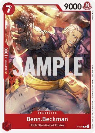 Benn.Beckman (One Piece Film Red) (P-021) - One Piece Promotion Cards - for just $0.18! 