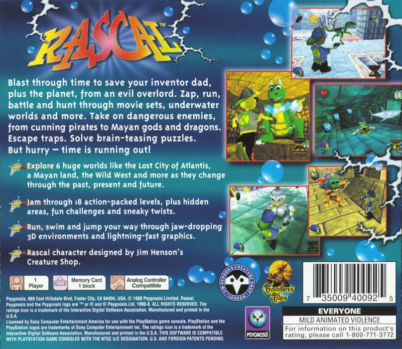 Rascal – PlayStation 1 (PS1) - for just $0! 