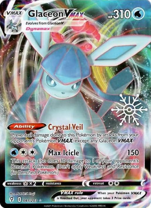 Glaceon VMAX (041/203) (Holiday Calendar) [Sword & Shield: Evolving Skies] - for just $2.20! 