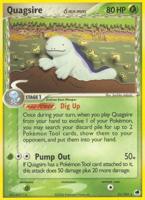 Quagsire (21/101) (Delta Species) [EX: Dragon Frontiers] - for just $4.85! 