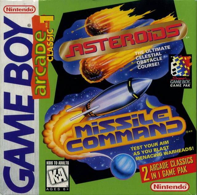 Arcade Classic Asteroids Missile Command (Gameboy) - for just $0! 