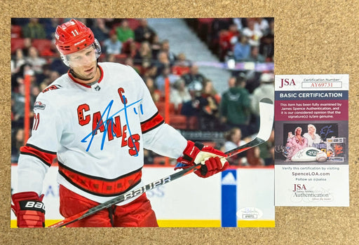 Jordan Staal Signed Carolina Hurricanes Captain 8X10 Photo With JSA COA - for just $60! 