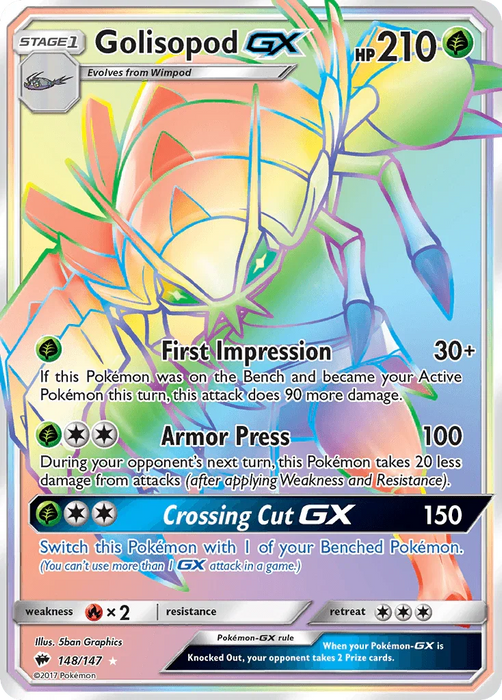 Golisopod GX (148/147) [Sun & Moon: Burning Shadows] - for just $6.35! 