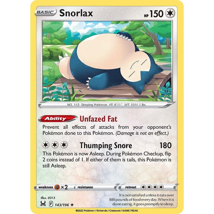 Snorlax (143/196) [Sword & Shield: Lost Origin] - Just $0.20! Shop now at Retro Gaming of Denver