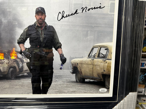 Chuck Norris Signed & Custom Framed Expendables 12x18 Photo With JSA COA - for just $300! 