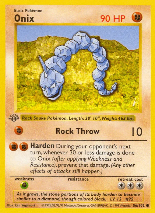 Onix (56/102) (Shadowless) [Base Set 1st Edition] - for just $7.05! 