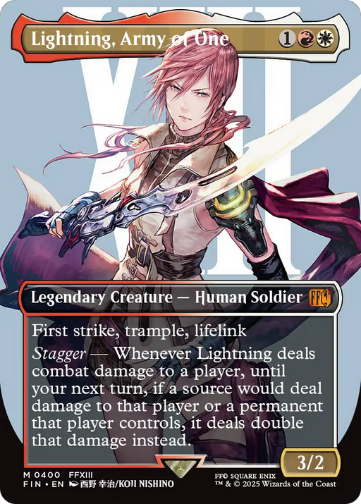 Lightning, Army of One (FIN-400) - FINAL FANTASY (Borderless) - for just $6.30! 