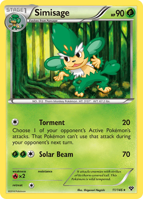 Simisage (11/146) [XY: Base Set] - for just $0.20! 