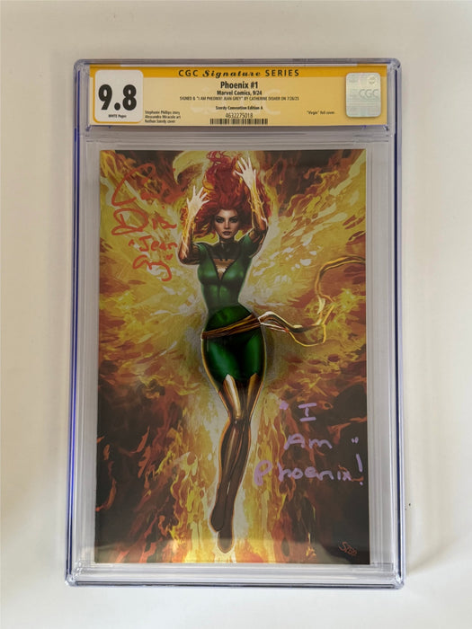 [Signed by Catherine Disher][FOIL] Phoneix #1 CGC 9.8 Yellow Label Szerdy Exclusive Virgin Var - for just $160! 