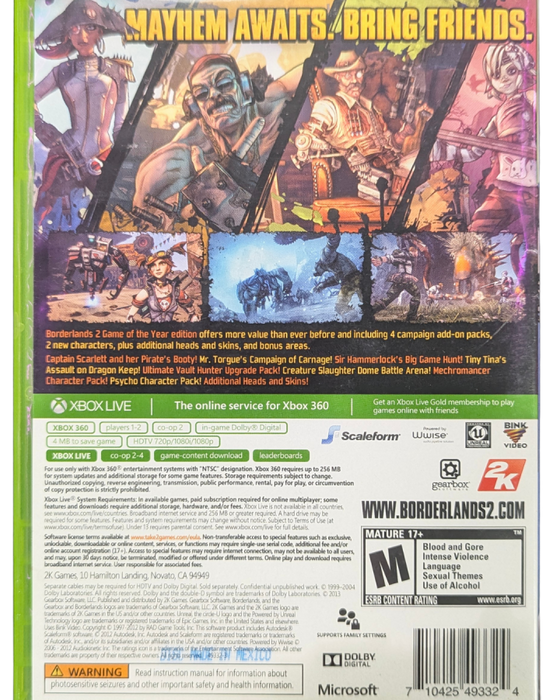 Borderlands 2 [Game of the Year] – Xbox 360 (X360) - for just $12.99! 