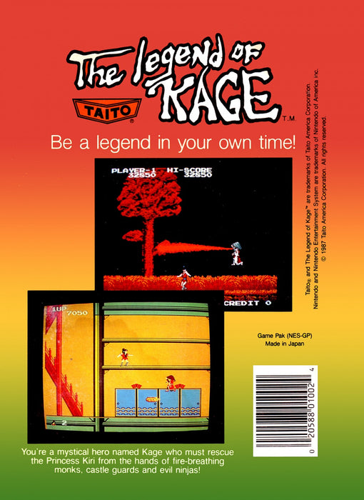 The Legend of Kage [CIB] – Nintendo Entertainment System (NES) - for just $62.99! 