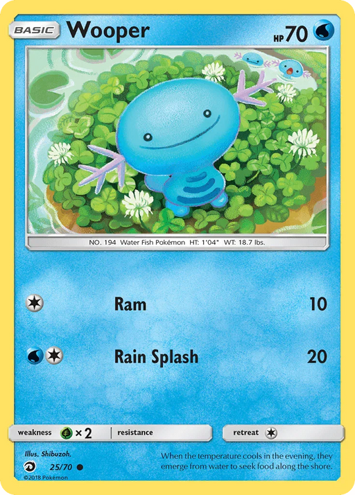 Wooper (25/70) [Sun & Moon: Dragon Majesty] - for just $1.10! 