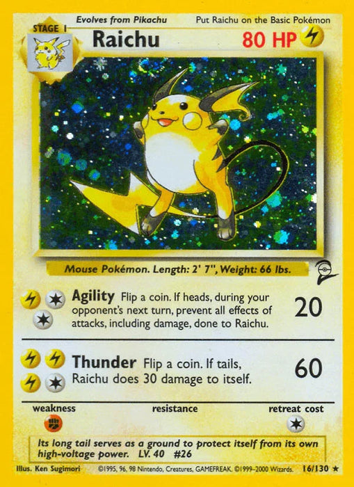 Raichu (16/130) [Base Set 2] - for just $15.10! 
