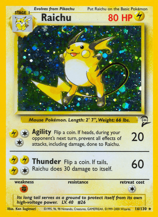 Raichu (16/130) [Base Set 2] - for just $13.15! 