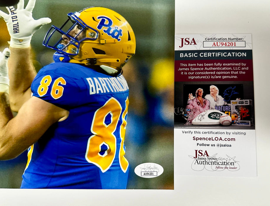 Gavin Bartholomew Signed PITT Pittsburgh Panthers 8x10 Photo With JSA COA - for just $40! 