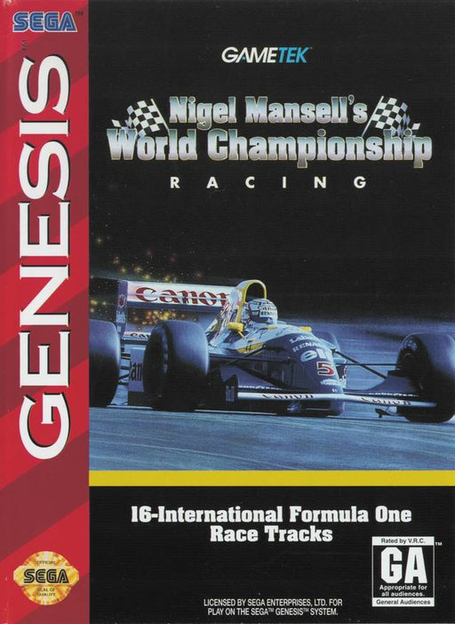 Nigel Mansell's World Championship Racing (Sega Genesis) - for just $0! 