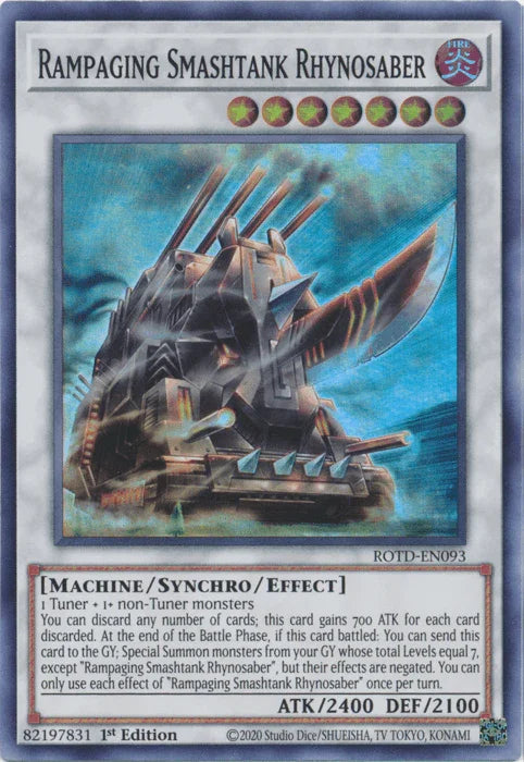 Rampaging Smashtank Rhynosaber [ROTD-EN093] Super Rare - for just $0.10! 