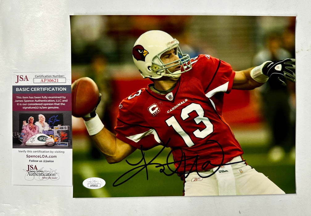 Kurt Warner Signed NFL  Arizona Cardinals QB Passing 8x10 Photo With JSA COA - for just $50! 