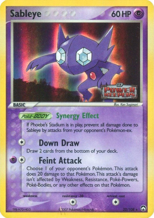Sableye (22/108) (Stamped) [EX: Power Keepers] - for just $12.35! 