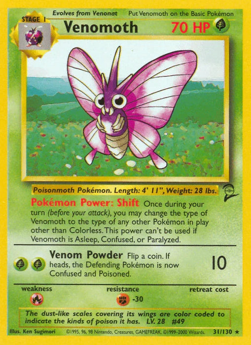 Venomoth (31/130) [Base Set 2] - for just $2.35! 
