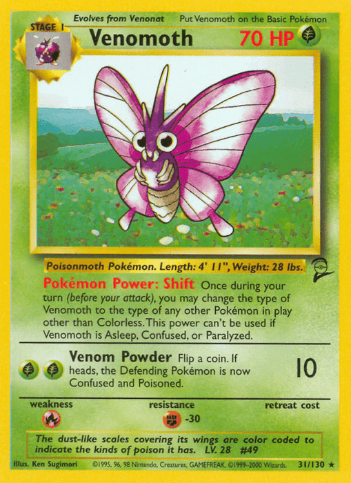 Venomoth (31/130) [Base Set 2] - for just $1.30! 