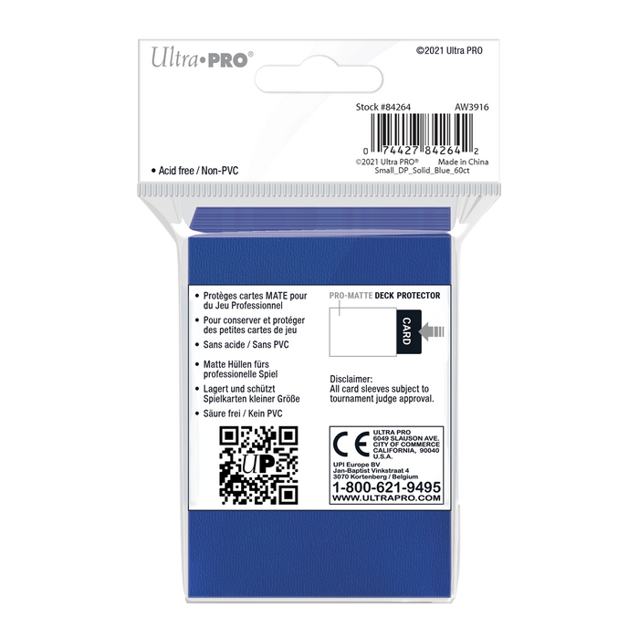 Ultra PRO: Small 60ct Sleeves - PRO-Matte (Blue) - Just $0! Shop now at Retro Gaming of Denver