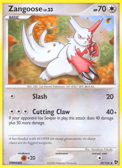 Zangoose (59/106) [Diamond & Pearl: Great Encounters] - for just $0.30! 
