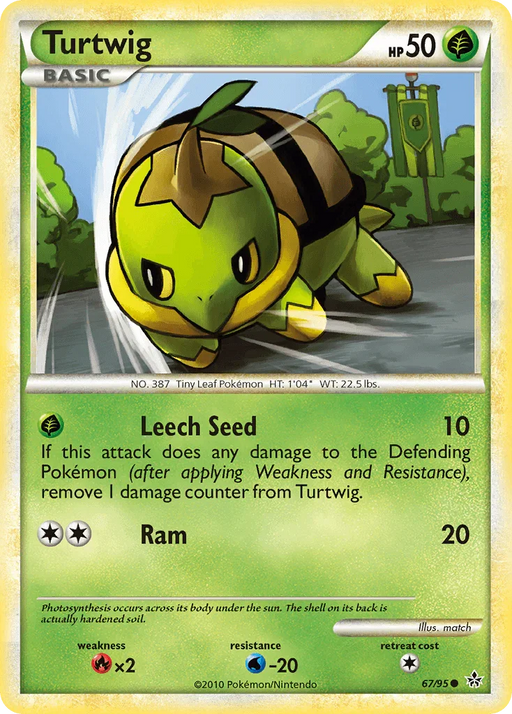 Turtwig (67/95) [HeartGold & SoulSilver: Unleashed] - for just $0.30! 