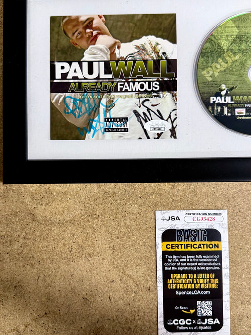 Rapper Paul Wall Signed “Already Famous” (2008) Framed CD With JSA COA - for just $150! 