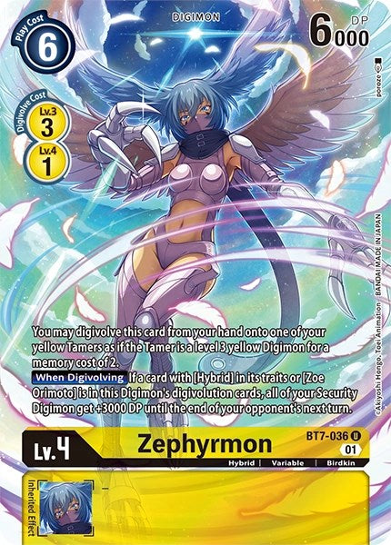 Zephyrmon [BT7-036] (Alternate Art) [Dimensional Phase] - Just $0.09! Shop now at Retro Gaming of Denver