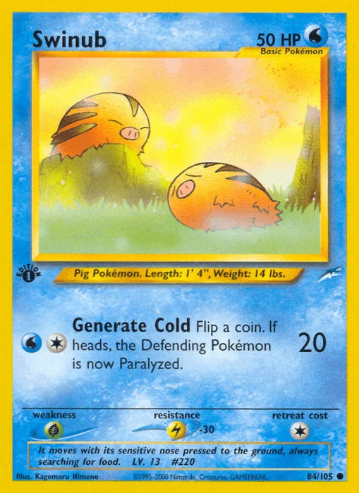 Swinub (84/105) [Neo Destiny 1st Edition] - for just $0.80! 