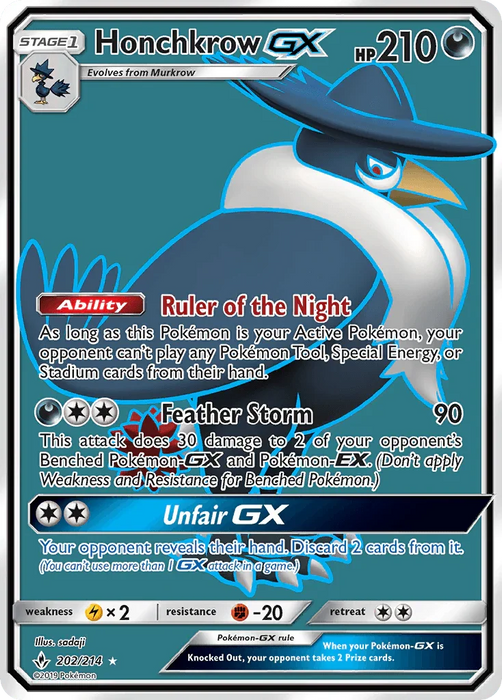 Honchkrow GX (202/214) [Sun & Moon: Unbroken Bonds] - for just $1.80! 