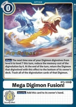 Mega Digimon Fusion! [BT5-109] [Battle of Omni Pre-Release Promos] - Just $0.30! Shop now at Retro Gaming of Denver