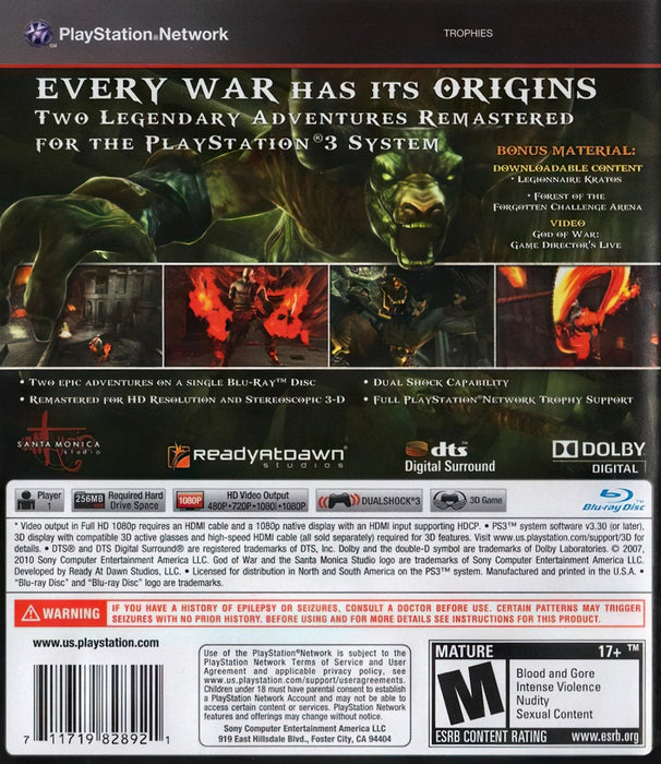God of War: Origins Collection – PlayStation 3 (PS3) - for just $62.99! 