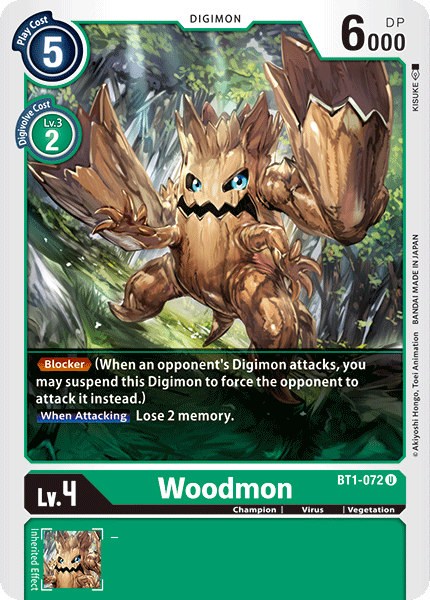 Woodmon [BT1-072] [Release Special Booster Ver.1.0] - Just $0.09! Shop now at Retro Gaming of Denver