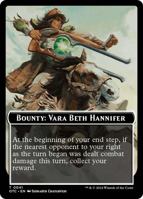 Bounty: Vara Beth Hannifer // Bounty Rules Double-Sided Token [Outlaws of Thunder Junction Commander Tokens] - Just $0.15! Shop now at Retro Gaming of Denver