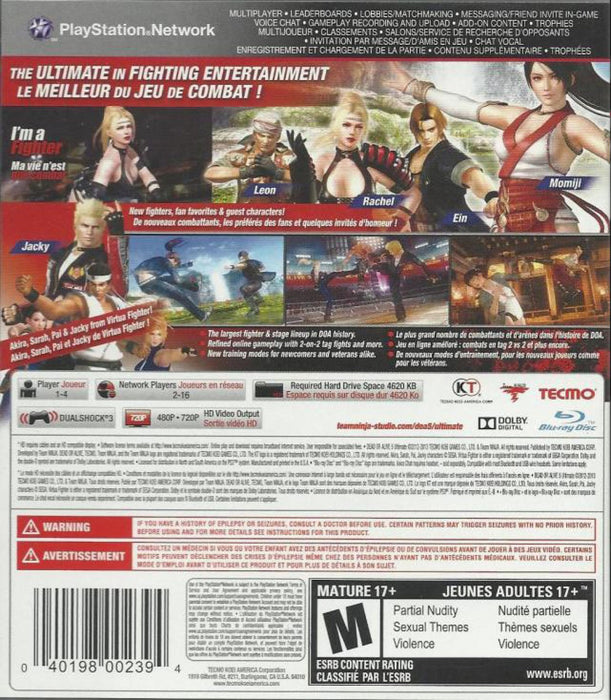 Dead or Alive 5: Ultimate – PlayStation 3 (PS3) - for just $18.99! 