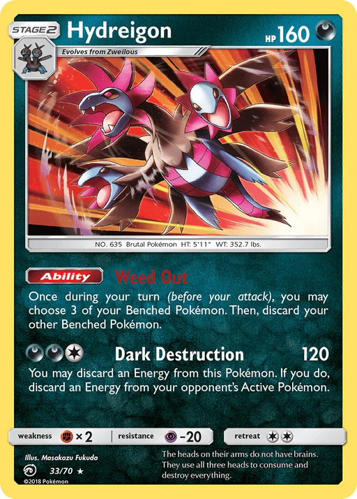 Hydreigon (33/70) [Sun & Moon: Dragon Majesty] - for just $0.25! 