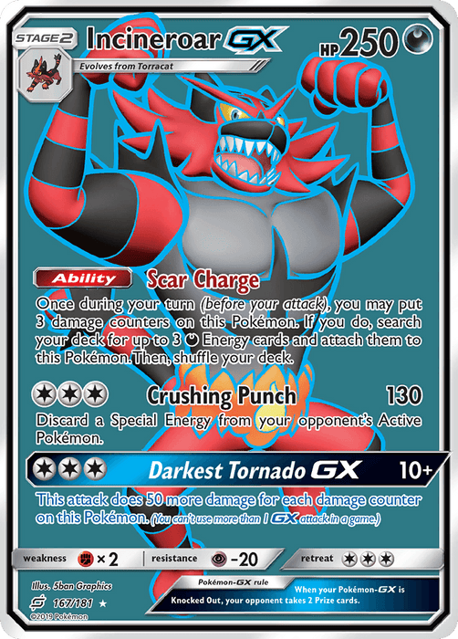 Incineroar GX (167/181) [Sun & Moon: Team Up] - for just $2.60! 