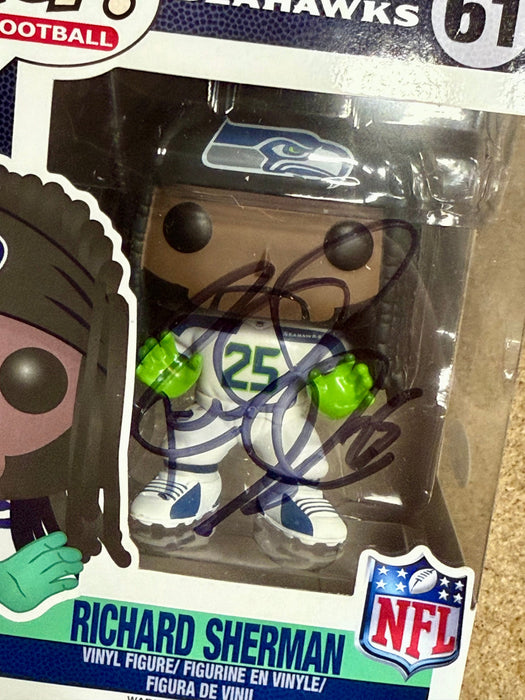 Richard Sherman Signed NFL Seattle Seahawks Vaulted Funko Pop! #61 With JSA COA - for just $275! 
