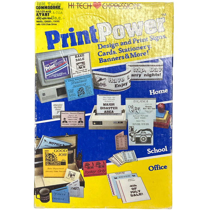 Print Power by Hi Tech Expressions; Atari 400/800/XL/XE & Commodore 64/128 - for just $9.99! 