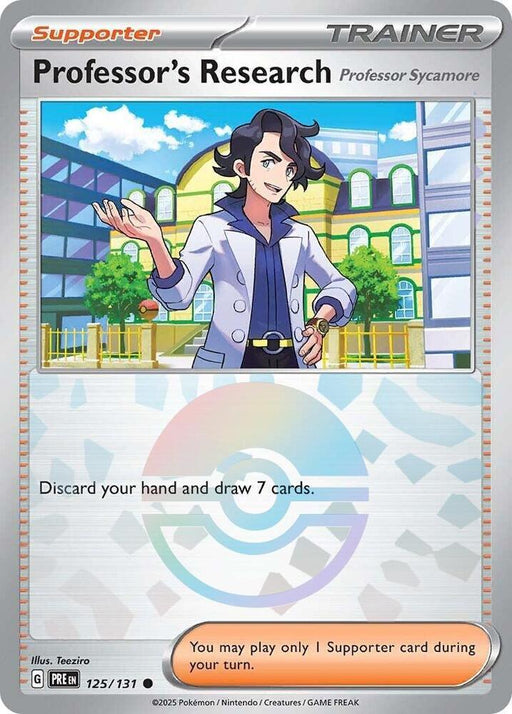 Professor's Research (125/131) [Professor Sycamore] (Poke Ball Pattern) [Scarlet & Violet: Prismatic Evolutions] - for just $0.10! 