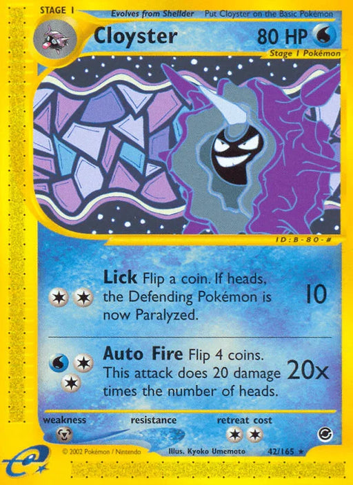 Cloyster (42/165) [Expedition: Base Set] - for just $5.70! 
